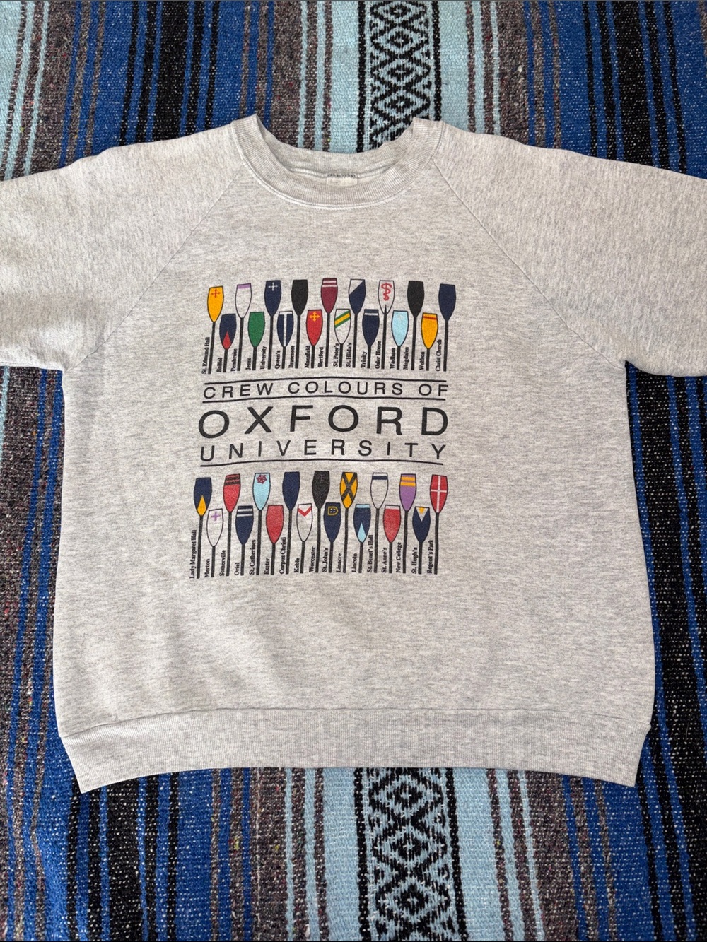 Vintage 80s Oxford University Crew Sweatshirt